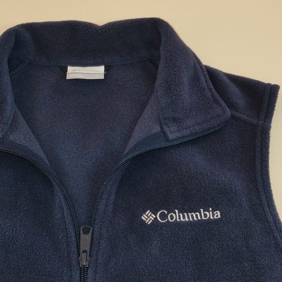 Columbia Mens Steens Mountain Fleece Blue Vest size S - Picture 2 of 4